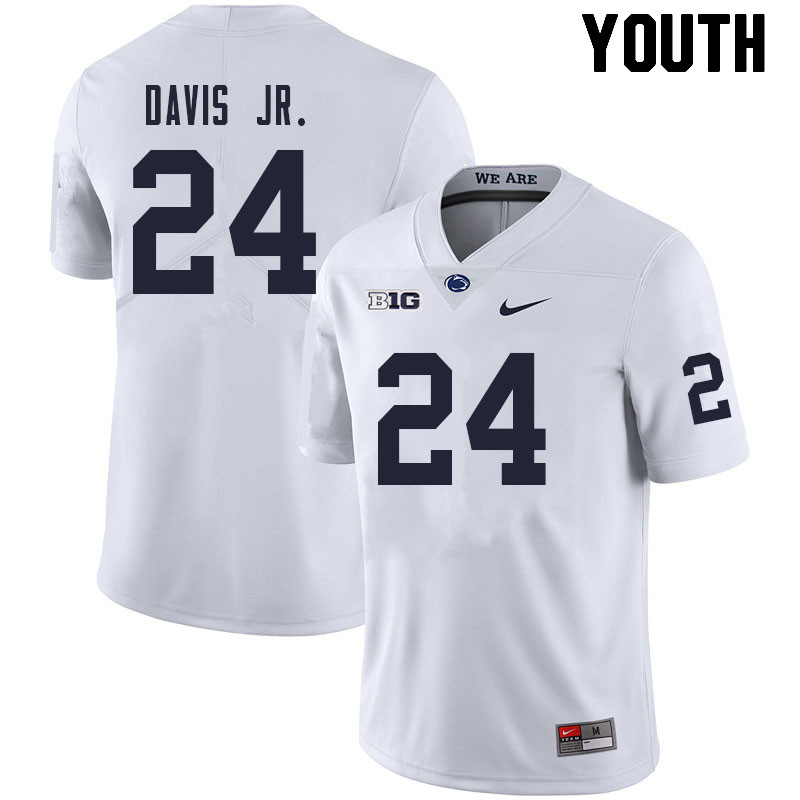 NCAA Nike Youth Penn State Nittany Lions Jeffrey Davis Jr. #24 College Football Authentic White Stitched Jersey AUA2598YP